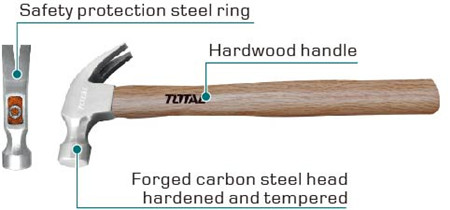 TOTAL Claw hammer THTW7308