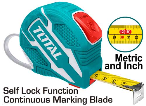 TOTAL Steel measuring tape TMT126251