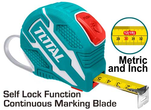 TOTAL Cinta Métrica De Acero TMT126231